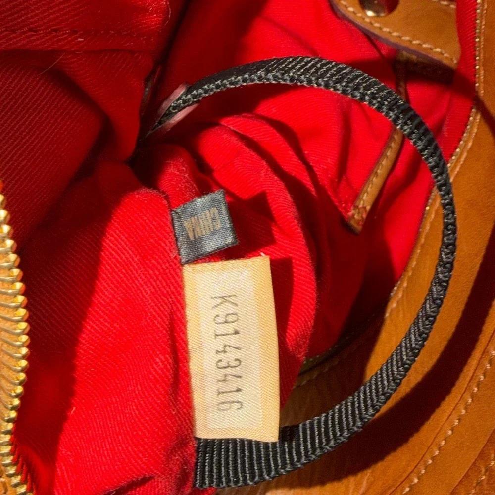Vintage Dooney & Bourke Redish Orange and Tan purse, bag, handbag